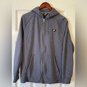 Nike Full Zip Hoodie Gray Size Medium